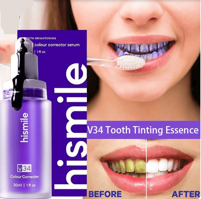 HISMILE V34 Teeth Colour Corrector – Instant Stain Remover Kit | UAE Safe & Fluoride-Free Smile Enhancer