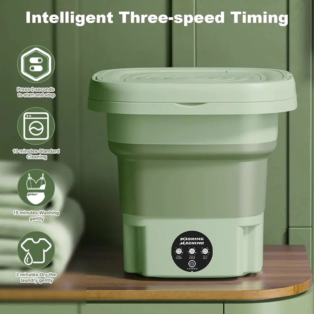 Foldable Mini Washing Machine for Home, Travel & Apartments – Portable, USB Powered, Low Noise Laundry Cleaner (Best for UAE Homes)