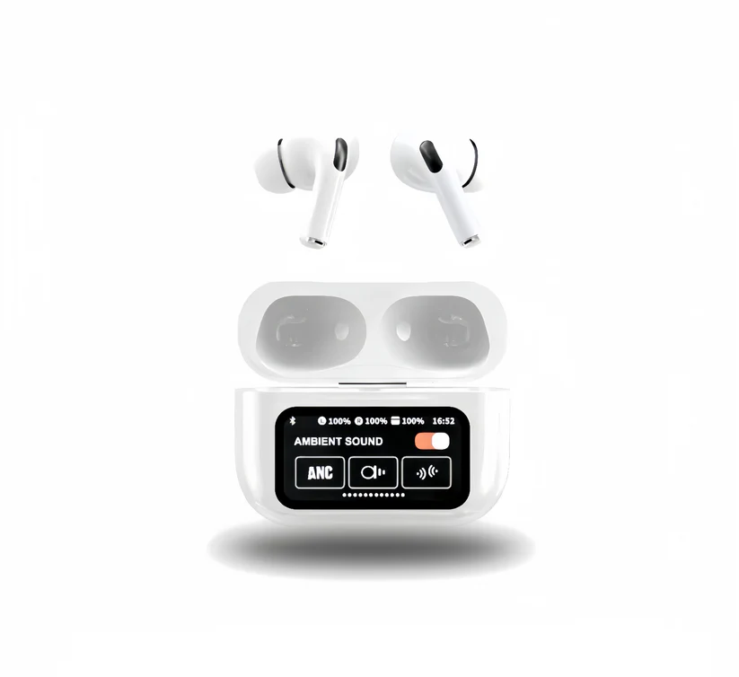A9 AirPods Pro Touch Screen Wireless Earbuds | Smart Display TWS Bluetooth Headphones | Active Noise Cancellation | 30H Playtime | Fast Charging — UAE